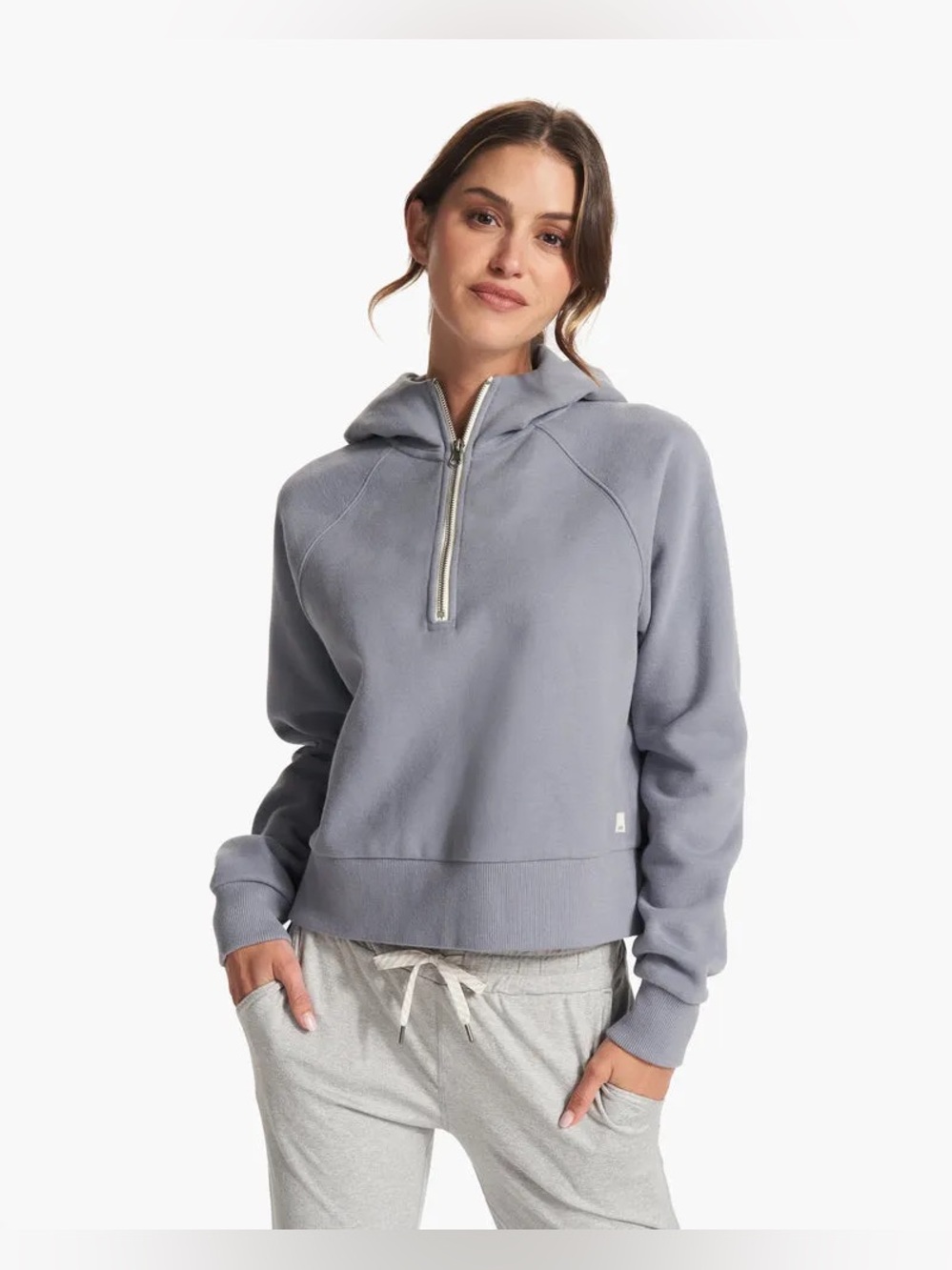 Vuori Womens Sweatshirt Restore Half Zip Hoodie XL Blue